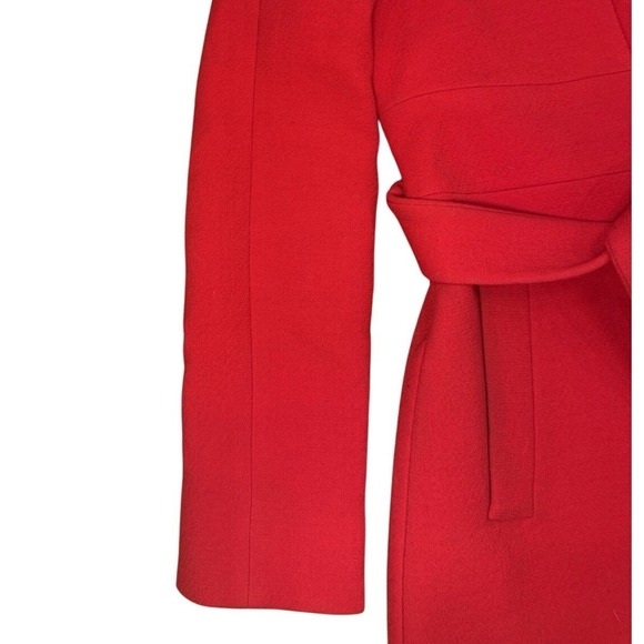 J.Crew Double Cloth By Manifaturra De Carmignano Button Up Coat Peacock Red Sz 4 - Picture 7 of 16